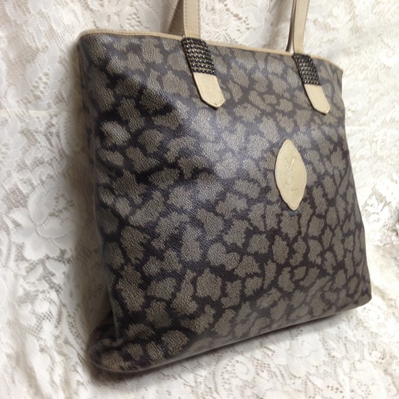 (SOLD) Yves Saint Laurent Large Coated Canvas Tote - Picture 3 of 16